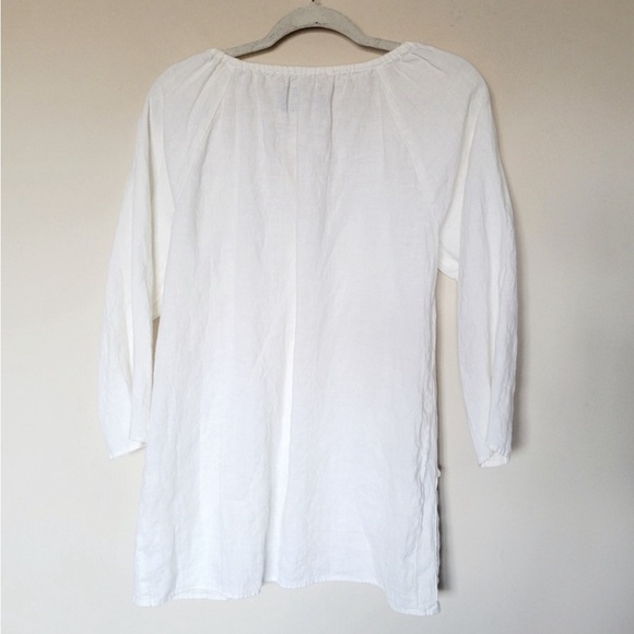 Reformation Martina White Pineapple Linen Tunic Size Small - Picture 4 of 7
